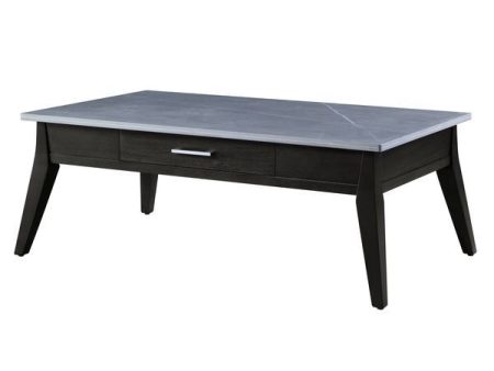 Zemocryss - Coffee Table - Marble & Dark Brown Finish For Sale