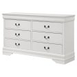 Louis Philippe - 6 Drawer Dresser - White For Discount