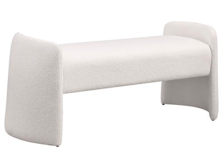 Peoria - Velvet Upholstered Accent Bench - Ivory Cheap