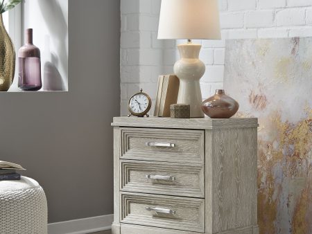 Belmar - 3 Drawer Nightstand - Washed Taupe Online now