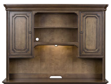 Amelia - Jr Executive Credenza Hutch - Dark Brown Discount