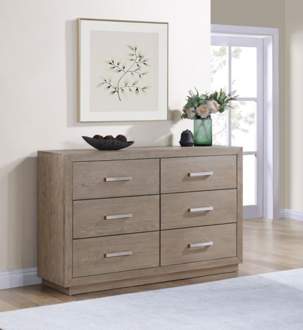 Kenora - 6-Drawer Dresser - Barley Brown Online