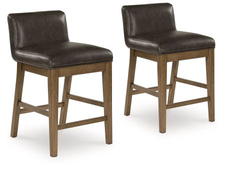 Cabalynn - Two-tone Brown - Upholstered Barstool (Set of 2) Online Hot Sale