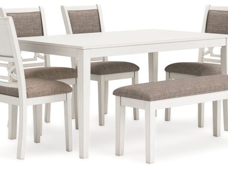 Erinberg - Antique White - Dining Room Table Set (Set of 6) Cheap