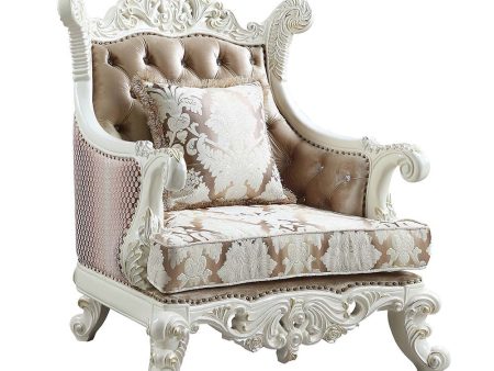 Vanaheim - Chair - Fabric & Antique White Finish For Discount