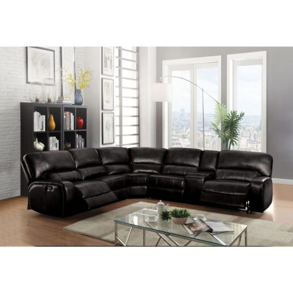 Saul - Power Motion Sectional Sofa - Black For Discount