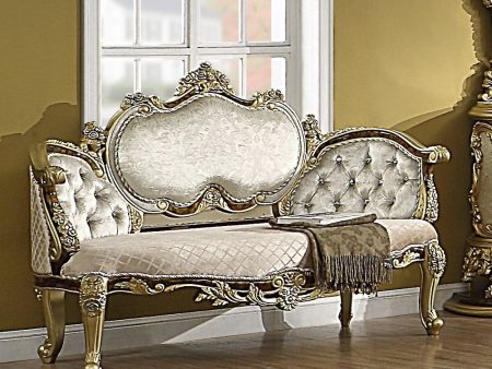 Desiderius - Bench - Beige , Antique Gold & Hand Paint Brown on Sale