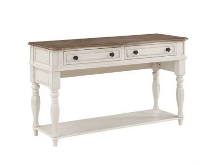 Florian - Sofa Table - Oak & Antique White Finish Sale