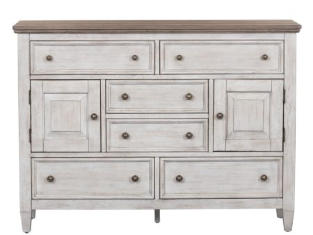 Heartland - 2 Door 6 Drawer Chesser - White Online now