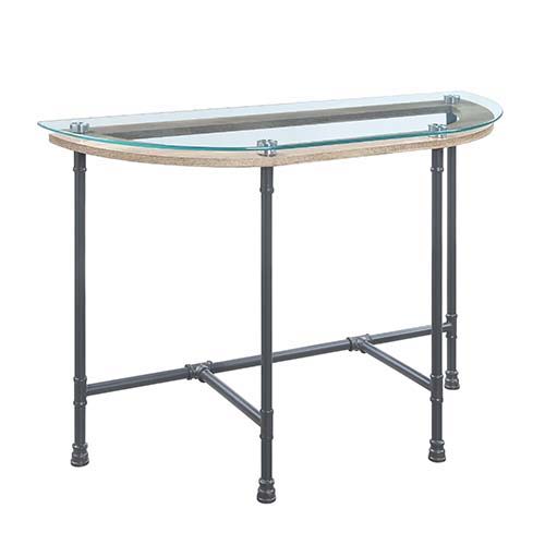 Brantley - Side Table - Clear Glass & Sandy Gray Finish Online Sale