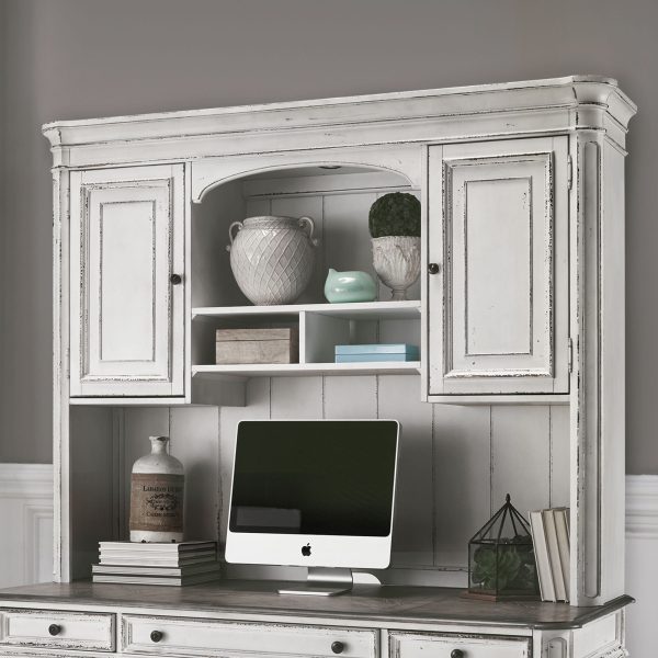 Magnolia Manor - Jr Executive Credenza Hutch - White For Discount