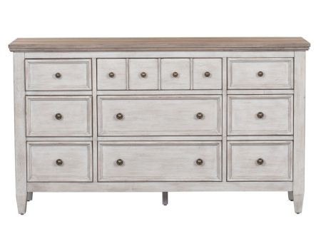 Heartland - 9 Drawer Dresser - White Discount