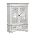 Abbey Park - Mirrored Door Chest - White For Cheap