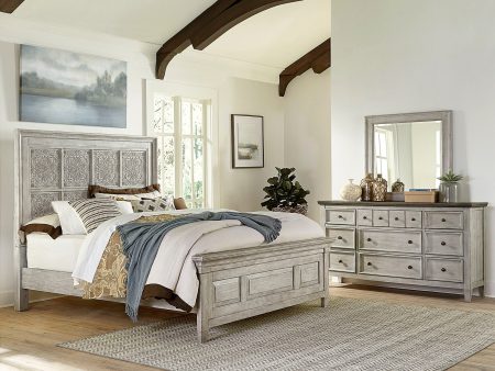 Heartland - Farmhouse - Panel Bed, Dresser & Mirror Set For Cheap