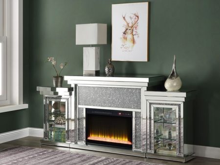 Noralie - Fireplace - Mirrored - Wood For Cheap