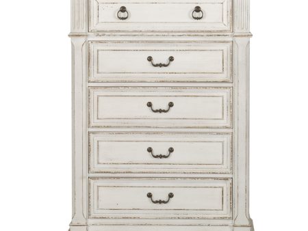 Abbey Park - 5 Drawer Chest - White Discount