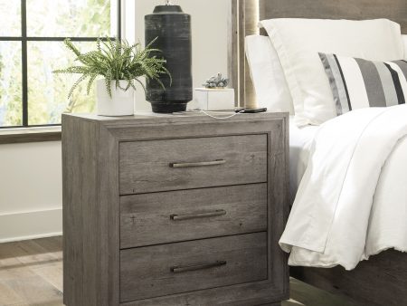 Horizons - Bedside Chest With Charging Station - Gray Fashion