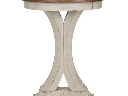 Farmhouse Reimagined - Round Chair Side Table - White For Cheap