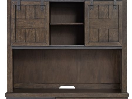 Thornwood Hills - Double Barn Door Hutch - Dark Brown For Cheap