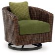 Horizon Hall - Brown   Green - Swivel Lounge With Cushion Online now