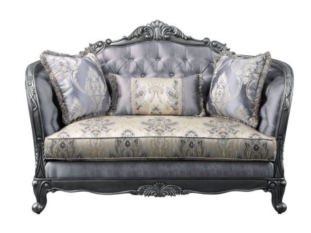 Ariadne - Loveseat - Fabric & Platinum on Sale