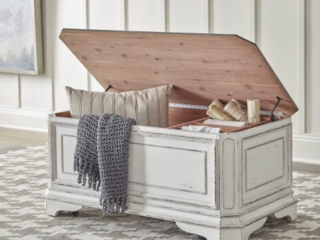 Magnolia Manor - Storage Trunk - White For Cheap