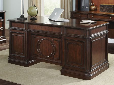 Brayton Manor - Jr Executive Desk - Dark Brown Supply