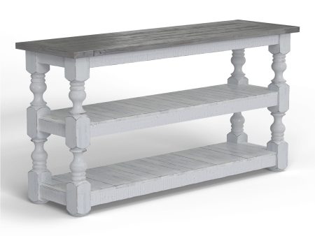 Stone - Sofa Table - Antiqued Ivory   Weathered Gray Cheap