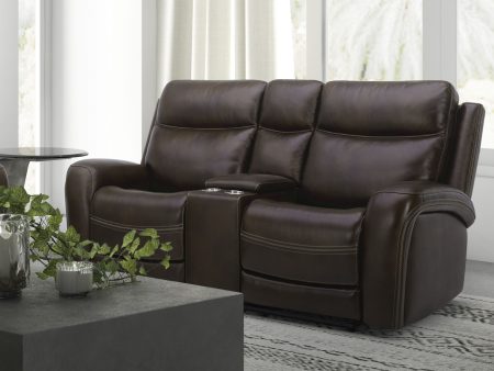 Blair - Loveseat With Console P2 & ZG - Cognac Fashion