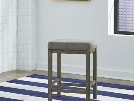 Hayden Way - Upholstered Console Stool - Washed Gray Hot on Sale