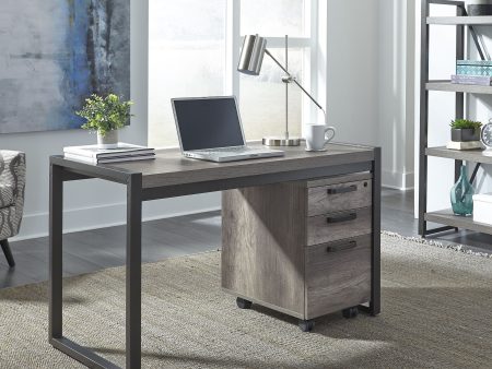 Tanners Creek - 2 Piece Home Office Desk Set - Dark Gray For Discount