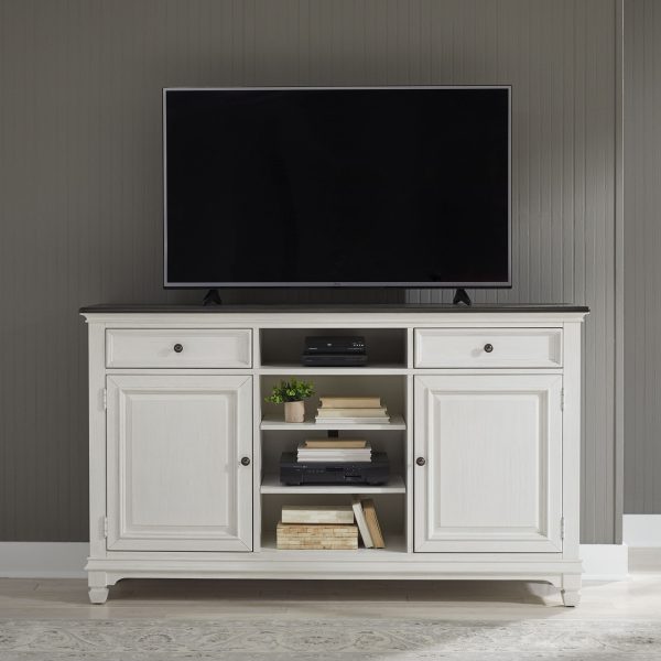 Allyson Park - 68  Highboy TV Console - White Online Sale