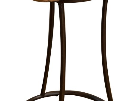 Vivo - Martini Table With Iron Base - Natural Two Tone For Discount