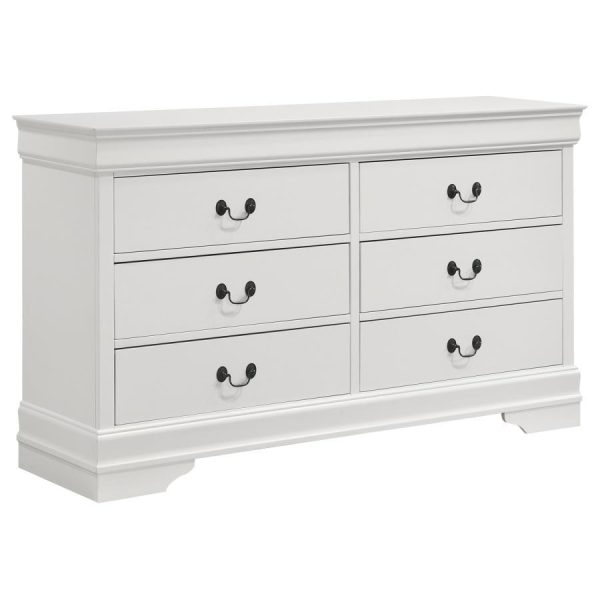 Louis Philippe - 6 Drawer Dresser - White For Discount