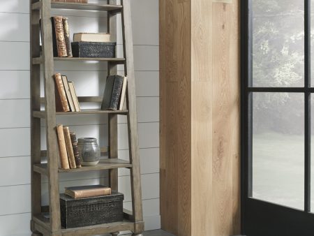 Americana Farmhouse - Wood Leaning Pier Bookcase - Light Brown Online Hot Sale