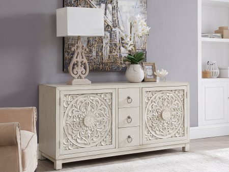 Sundance - 2 Door 3 Drawer Wood Accent Cabinet - White For Cheap