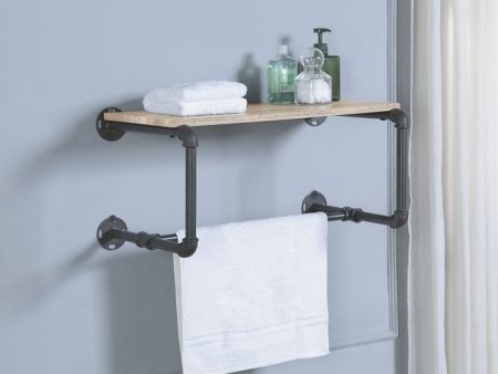 Brantley - Wall Shelf - Oak & Sandy Gray Finish Supply