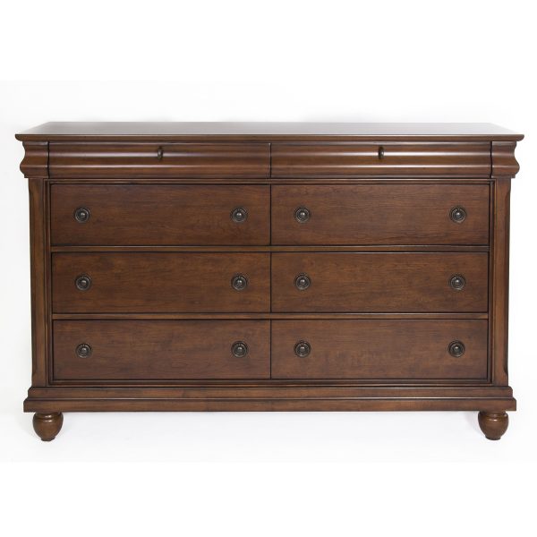 Rustic Traditions - 8 Drawer Dresser - Dark Brown Hot on Sale