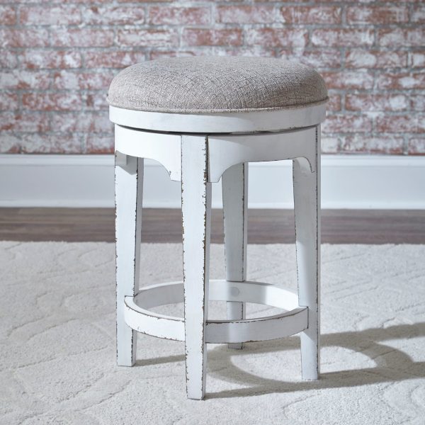 Magnolia Manor - 4 Piece Console Set (1 Console 3 Stools) - White For Cheap