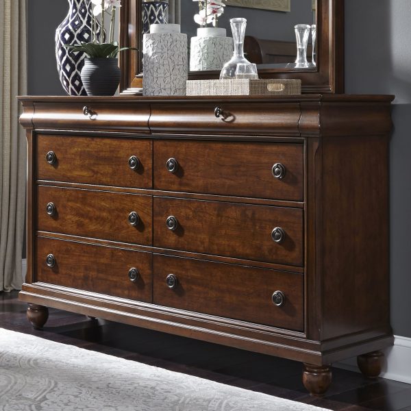 Rustic Traditions - 8 Drawer Dresser - Dark Brown Hot on Sale