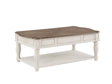 Florian - Coffee Table - Oak & Antique White Finish Online Sale