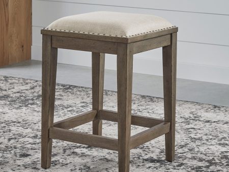 Americana Farmhouse - Upholstered Console Stool - Light Brown Online Sale