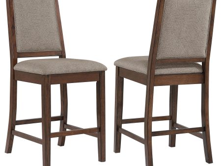 Patterson - Upholstered Counter Chair (Set of 2) - Mango Oak Cheap