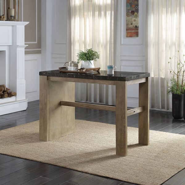 Charnell - Counter Height Table - Marble & Oak Finish Online Sale