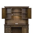 Amelia - Jr Executive Credenza Hutch - Dark Brown Discount