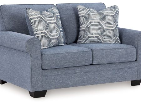 Carissa Manor - Denim - Loveseat Online Hot Sale