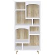 Dalton - 6-Shelf Bookcase - White And Distressed Pine Hot on Sale