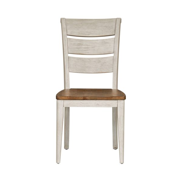 Farmhouse Reimagined - Ladder Back Side Chair - White Fashion