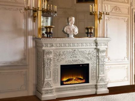 Zabrina - Fireplace - Antique White Finish Online Sale