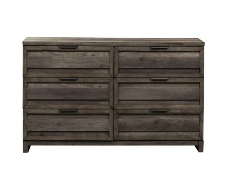 Tanners Creek - 6 Drawer Dresser - Dark Gray Online Sale